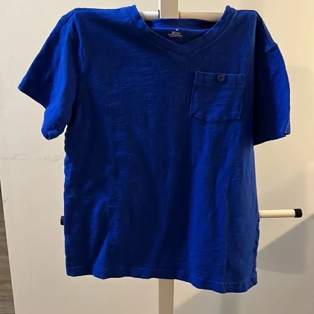 Gymboree youth boy royal blue size 10 short sleeve pocket tshirt.